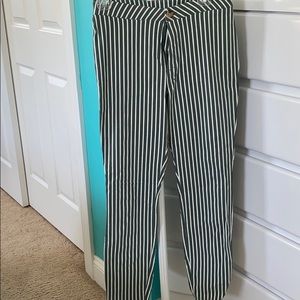 PacSun green and white stripped pants!